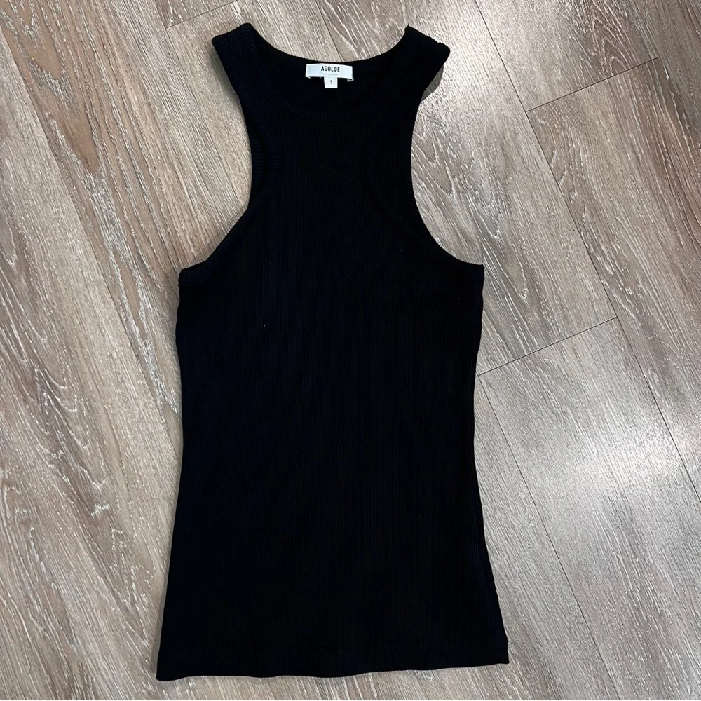 Agolde Bea Cutaway Tank Ribbed Black - Picture 3 of 10
